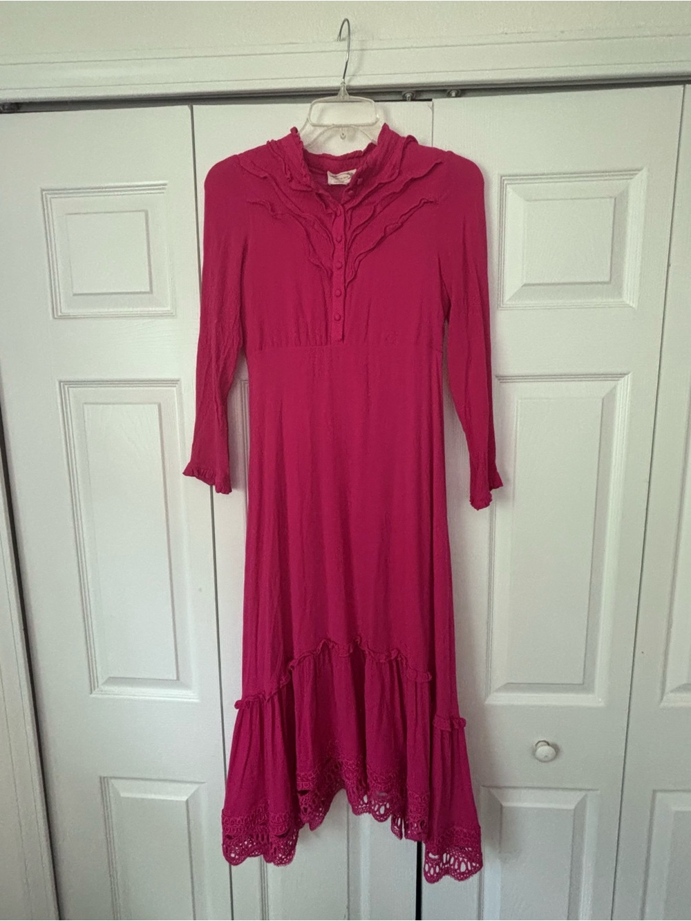 Mia Joy by Joyfolie Girl’s Fuchsia Ruffled Maxi Dress